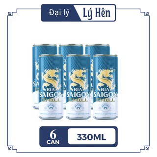 Lốc 6 lon cao bia saigon chill 330ml/lon
