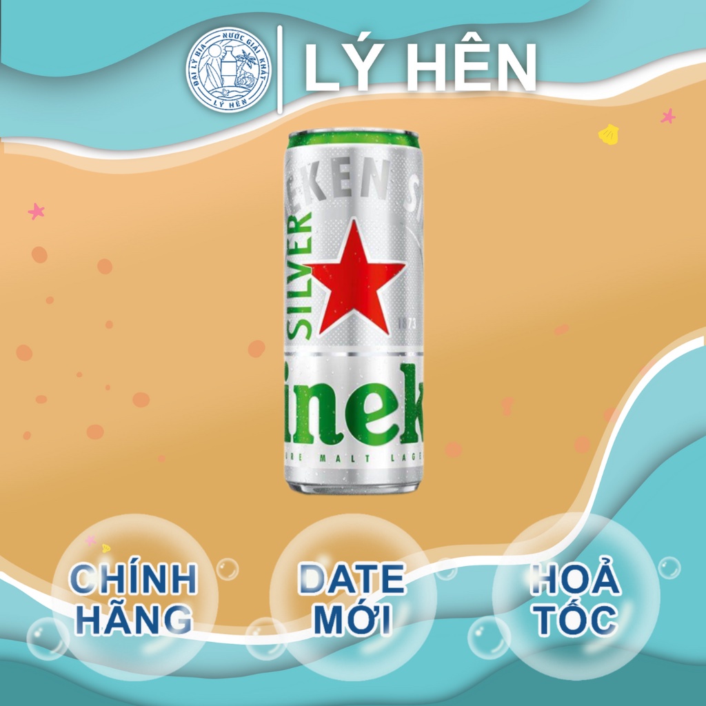 Lon Cao Lẻ Bia Heineken Silver - Heineken Bạc 330ml/Lon