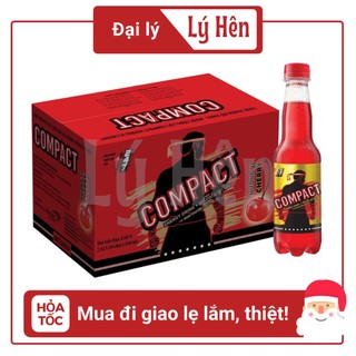 Thùng 24 Chai Nước Uống Tăng Lực Compact Cherry Energy Drink Chai 330ml Date Luôn Mới