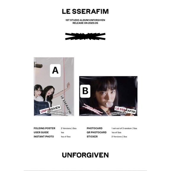 TỔNG HỢP ALBUM UNFORGIVEN LES SERAFIM - SẴN NAMCHANGKPOP