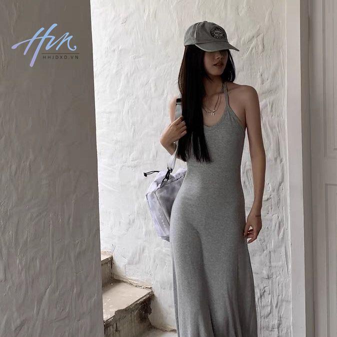 Đầm Hai Dây Mùa Hè 2023 Dáng Dài Ôm Sát Quyến Rũ Phong Cách Pháp Hợp Thời Trang Cho Nữ