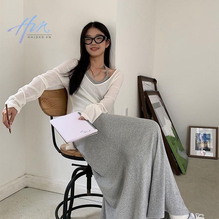 Đầm Hai Dây Mùa Hè 2023 Dáng Dài Ôm Sát Quyến Rũ Phong Cách Pháp Hợp Thời Trang Cho Nữ