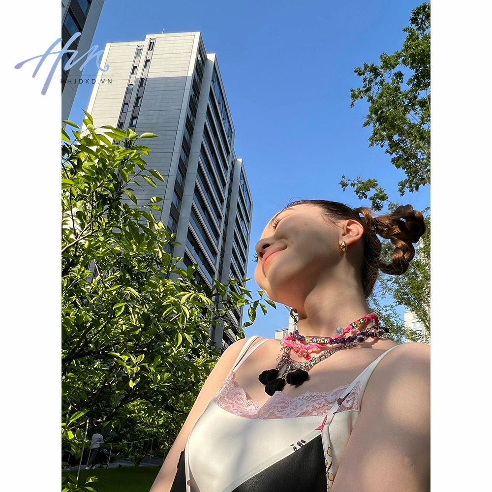 Set Áo Hai Dây + Chân Váy Dài Phong Cách Hepburn Thời Trang Mùa Hè 2023 Mới