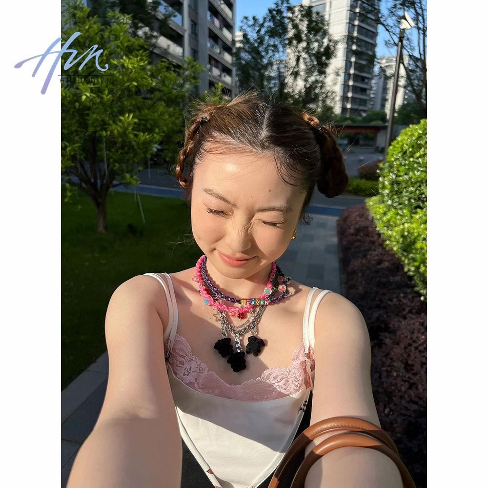 Set Áo Hai Dây + Chân Váy Dài Phong Cách Hepburn Thời Trang Mùa Hè 2023 Mới