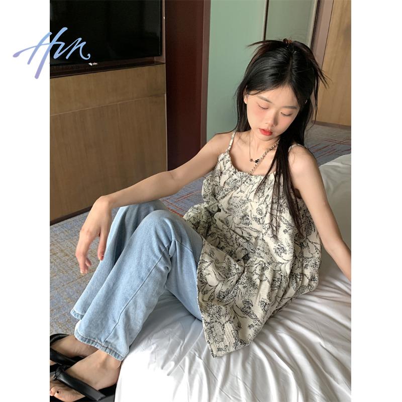 Đầm Hai Dây Dáng Rộng In Họa Tiết Hoa Xinh Xắn Thời Trang Cho Nữ