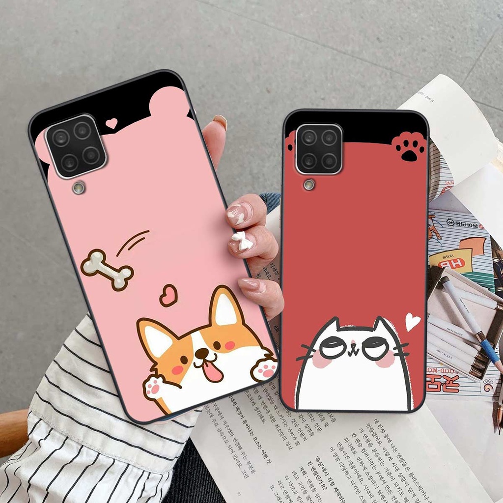 Ốp lưng Samsung A12 / M12 hình tai gấu bear, pikachu, dấu dâu, shin đáng yêu siêu cute