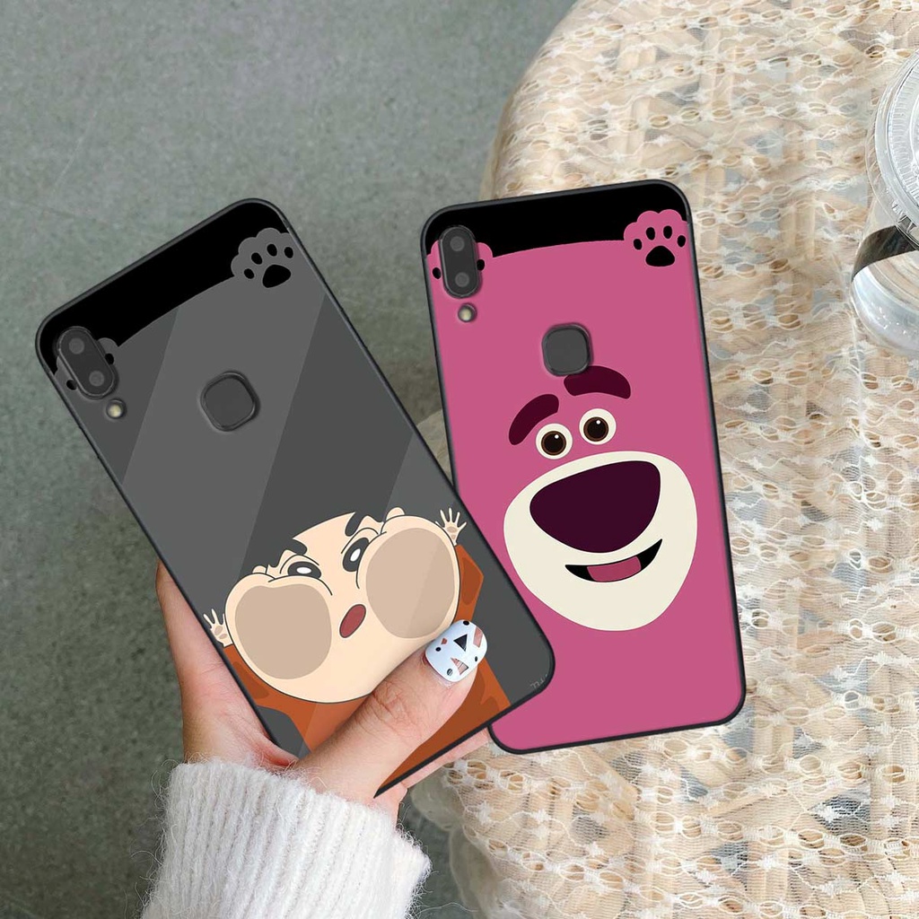 Ốp lưng Vivo V9 / V9 Youth hình tai gấu bear, pikachu, dấu dâu, shin đáng yêu siêu cute