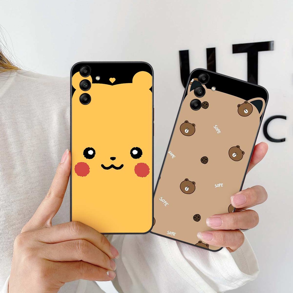 Ốp lưng Samsung A04 / A04s / A04e / A04 Core hình tai gấu bear, pikachu, dấu dâu, shin đáng yêu siêu cute