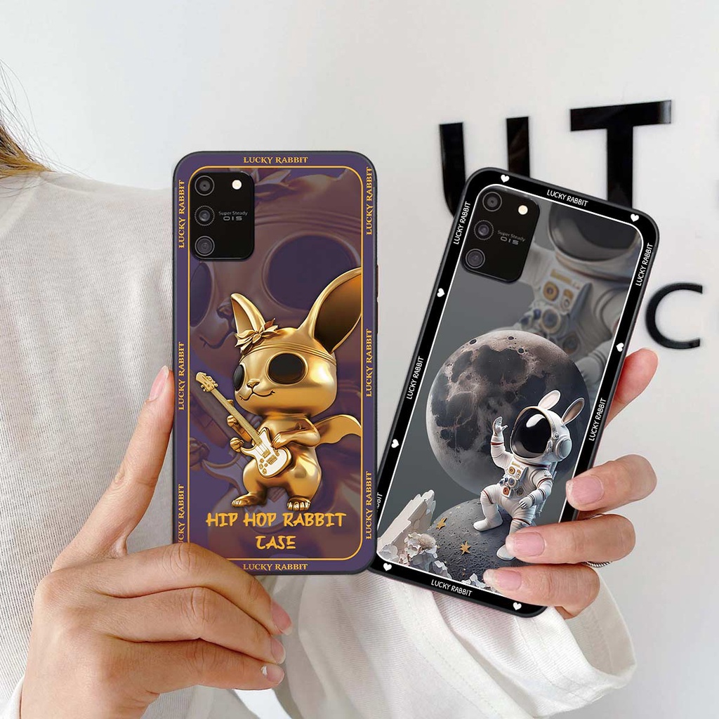Ốp lưng Samsung S10 Lite hình thỏ trắng vàng 3D, gấu nâu, vũ trụ siêu cấp, rẻ bền đẹp
