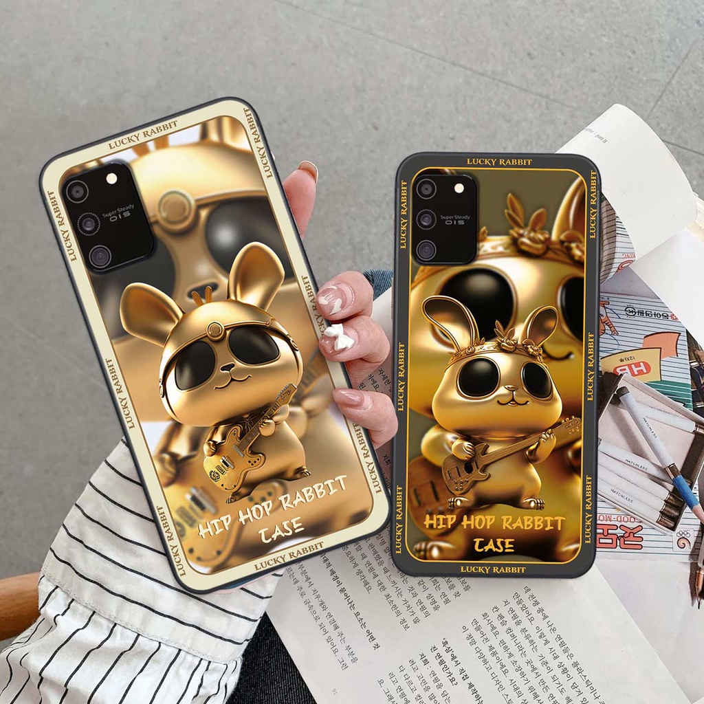 Ốp lưng Samsung S10 Lite hình thỏ trắng vàng 3D, gấu nâu, vũ trụ siêu cấp, rẻ bền đẹp