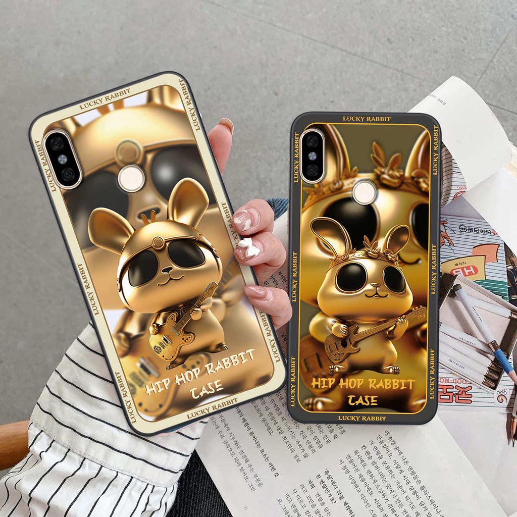 Ốp lưng Xiaomi Redmi Note 5 / Note 6 hình thỏ trắng vàng 3D, gấu nâu, vũ trụ siêu cấp, rẻ bền đẹp
