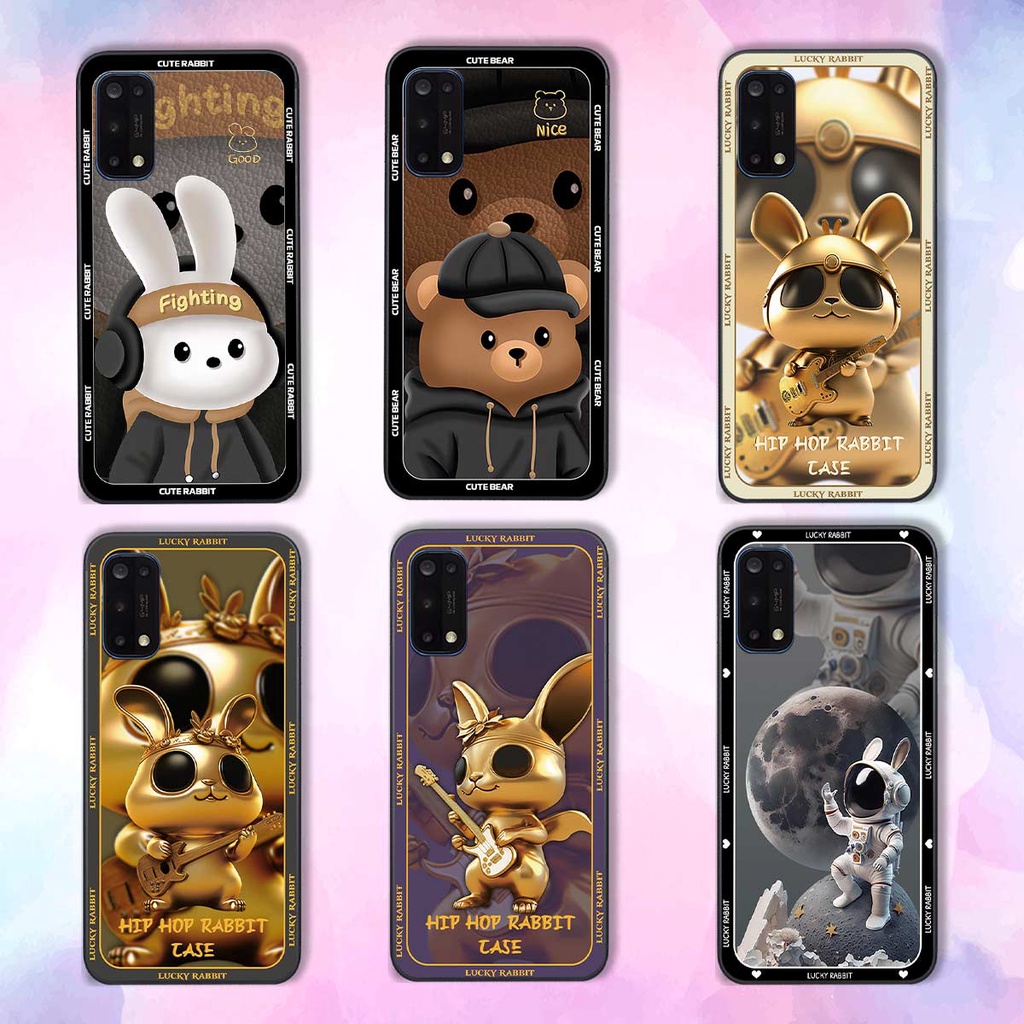 Ốp lưng Realme 7 / 7 Pro hình thỏ trắng vàng 3D, gấu nâu, vũ trụ siêu cấp, rẻ bền đẹp