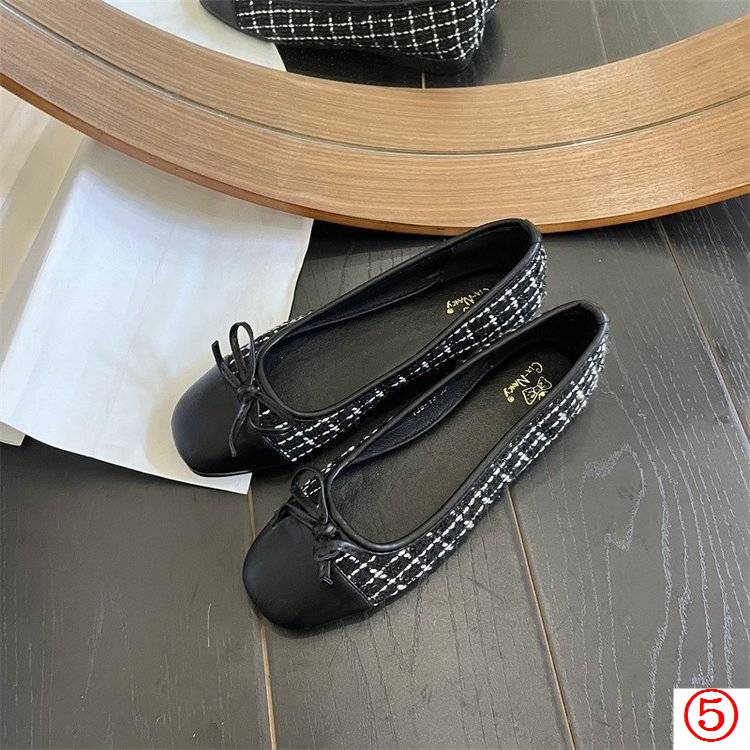 Giày Búp Bê Mũi Vuông Đính Nơ Phong Cách Mới Thời Trang Mùa Hè 2023