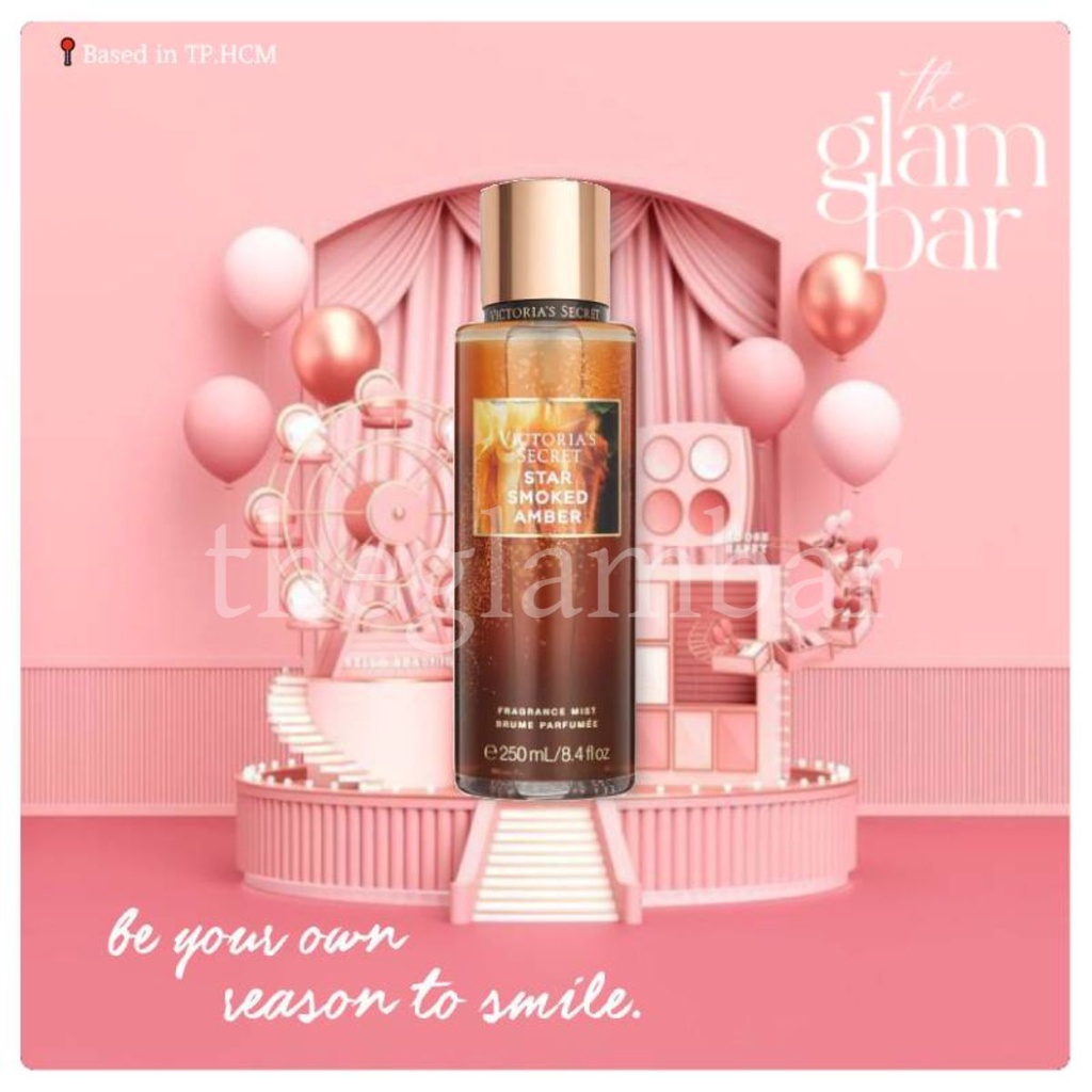 𝐭𝐡𝐞𝐠𝐥𝐚𝐦𝐛𝐚𝐫 ★ Xịt Thơm toàn thân VICTORIA SECRET - STAR SMOKED AMBER