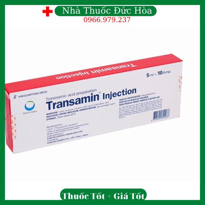 Tranexamic mờ thâm nám, sáng da Transamin Inj.250mg/5ml