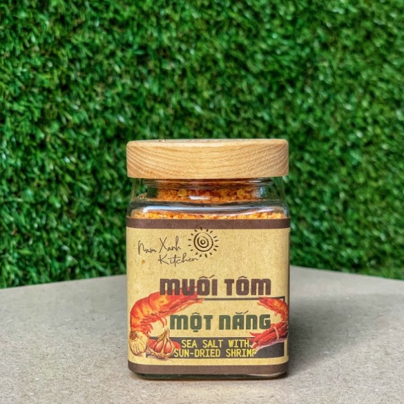 Nam Xanh Muối Tôm Một Nắng Sea Salt With Sun And Dried Shrimp 90G (200G)