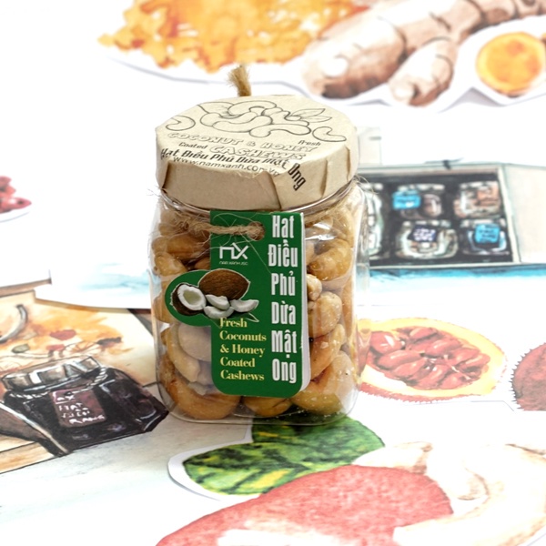 Nam Xanh Hạt Điều Phủ Dừa Mật Ong Cashew Nuts Coconut Honey