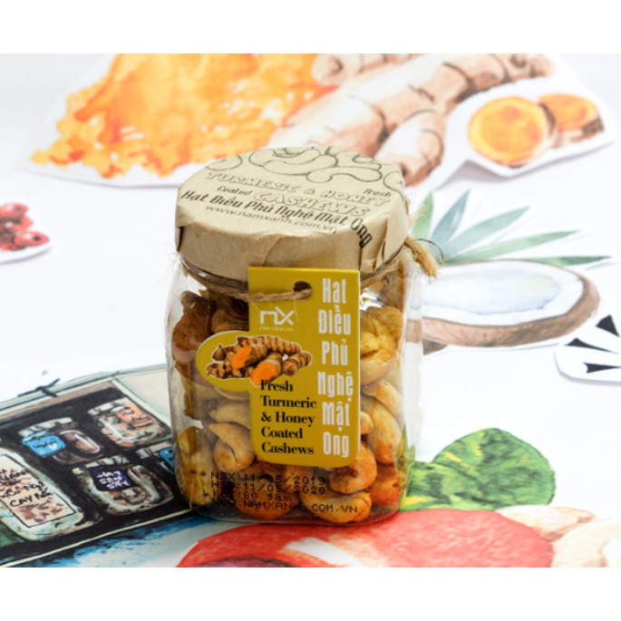 Nam Xanh Hạt Điều Phủ Nghệ Mật Ong Cashew Nuts Turmeric Honey