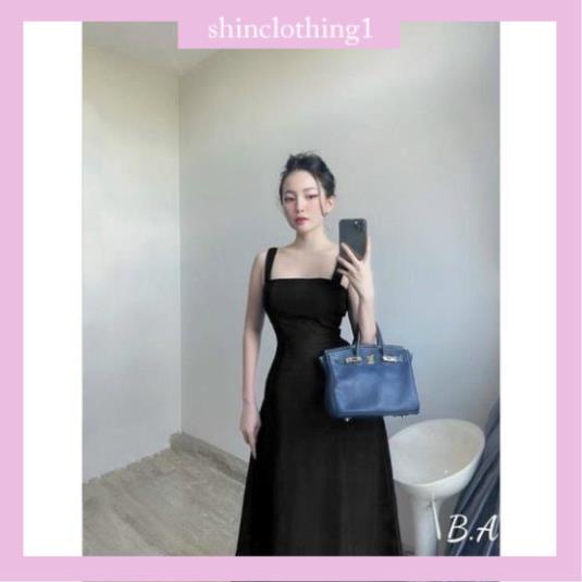 Sản phẩm mới 100% Đầm Dây Gân Maxi Bản Lớn Phong Cách Ulzzang D194