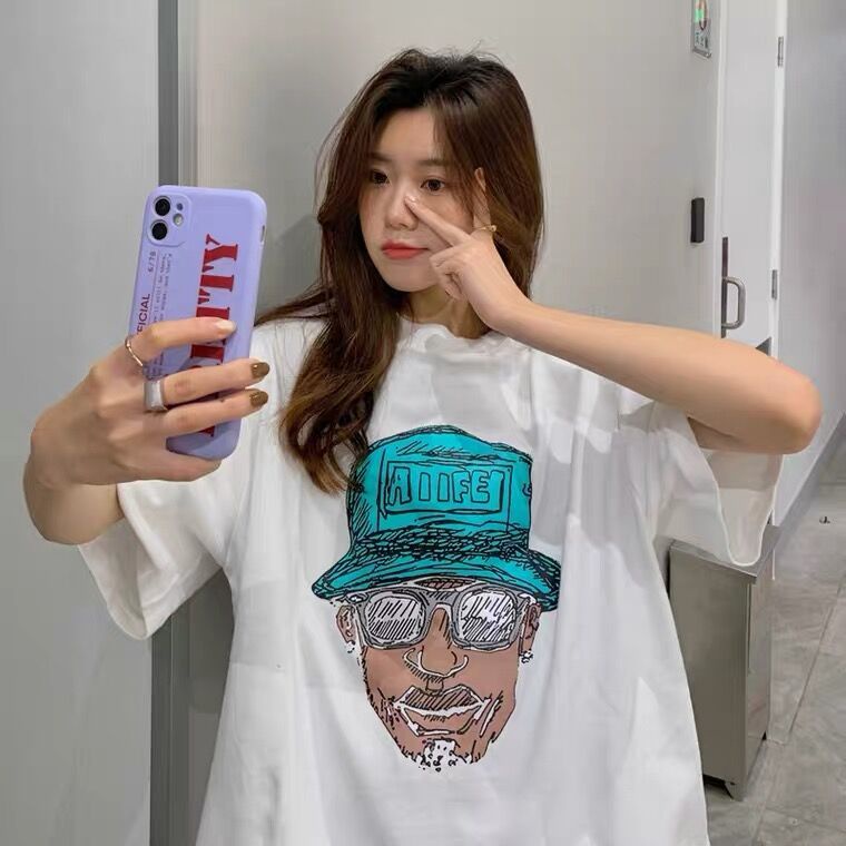 Jiashucheng Áo Thun Tay Ngắn Dáng Rộng Phong Cách Preppy Mới Cho Nữ Sinh