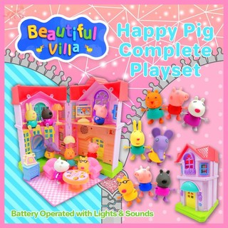 Peppa Pig Nhà búp bê Ngôi nhà mơ ước Playset hoàn chỉnh Đồ chơi cho trẻ em Đồ chơi cho bé gái