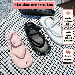 Giày sandal xỏ ngón đế 2 phân bọc da siêu xinh