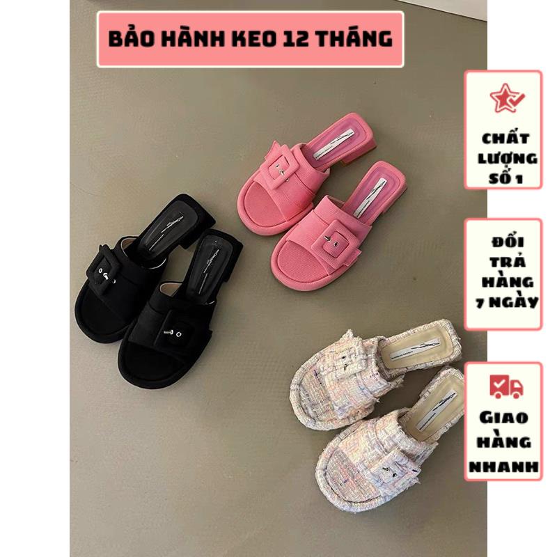 DÉP Z A R A QUAI NGANG PHỐI KHOÁ GÓT CAI 2 PHÂN MÀU SIÊU XINH