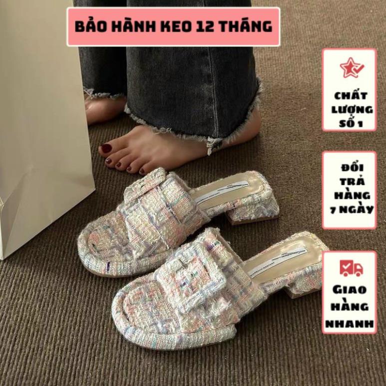 DÉP Z A R A QUAI NGANG PHỐI KHOÁ GÓT CAI 2 PHÂN MÀU SIÊU XINH