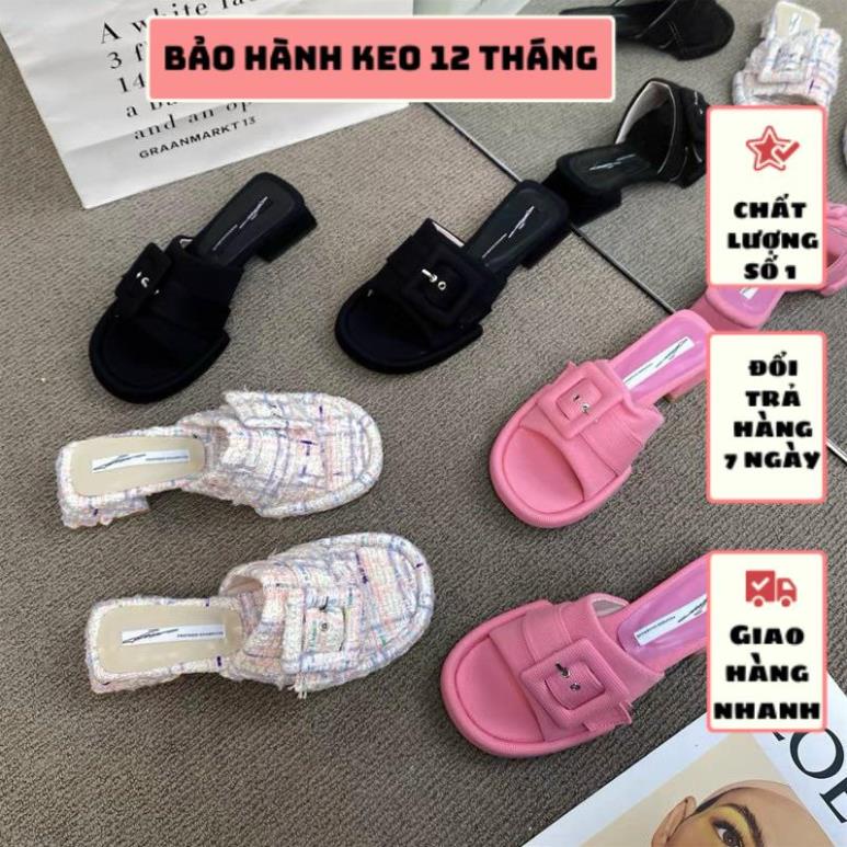 DÉP Z A R A QUAI NGANG PHỐI KHOÁ GÓT CAI 2 PHÂN MÀU SIÊU XINH