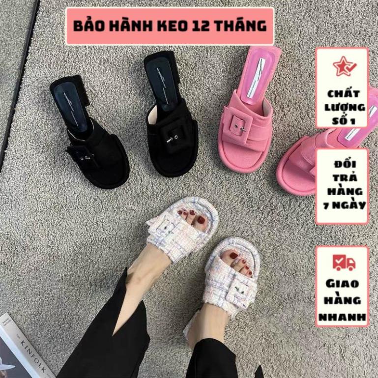 DÉP Z A R A QUAI NGANG PHỐI KHOÁ GÓT CAI 2 PHÂN MÀU SIÊU XINH