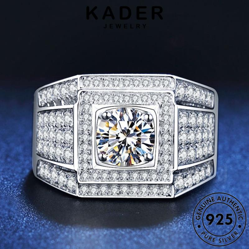 Kader JEWELRY Nhẫn Kim Cương Bạc 925 Chính Hãng Moissanite Nam R455