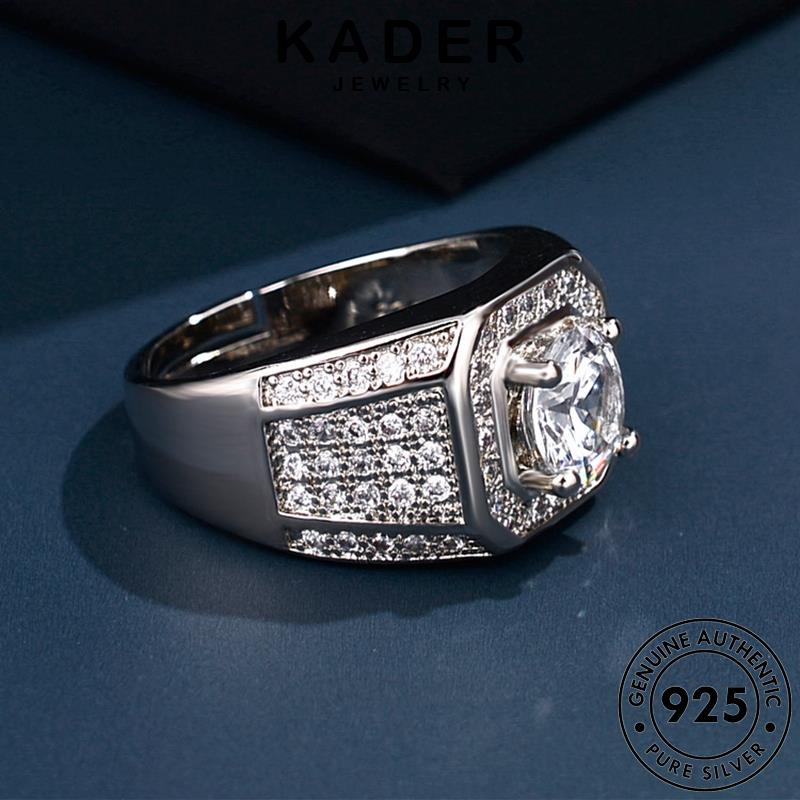 Kader JEWELLY Nhẫn nguyên bản Nam Bạc 925 Độc đoán Moissanite Diamond R388