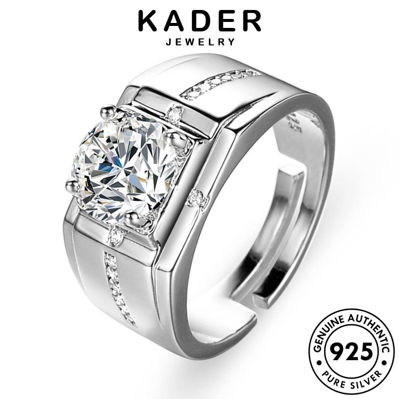 Kader JEWELRY Nhẫn Moissanite Độc Đoán Bạc 925 Kim Cương Nam Nguyên Bản R165