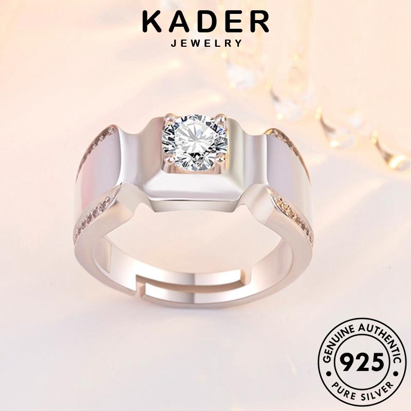 Kader JEWELRY 925 Độc đoán Nam Moissanite Nhẫn Bạc Kim Cương Nguyên Bản R395