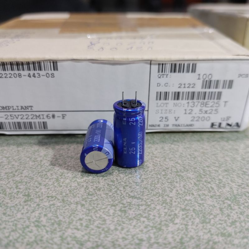 Tụ 25v 2200uF Elna RE3