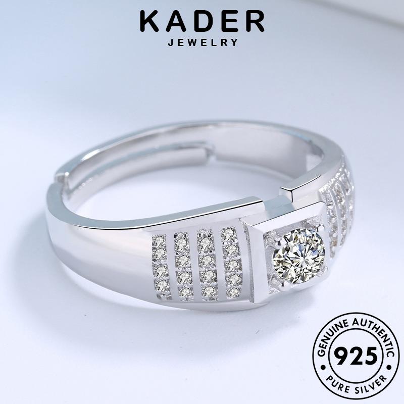 Kader JETELLERY Kim Cương Nguyên Bản Vàng Bạc 925 Nam Moissanite Nhẫn Đơn Giản R769