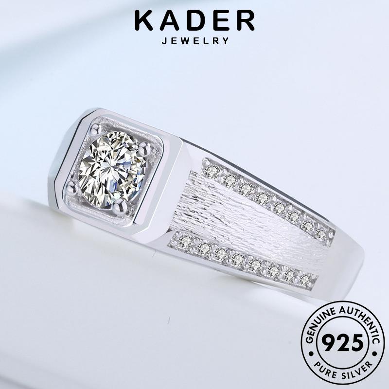 Kader JETELLERY Nhẫn Mờ Đơn Giản 925 Moissanite Kim Cương Vàng Nguyên Bản Bạc Nam R772