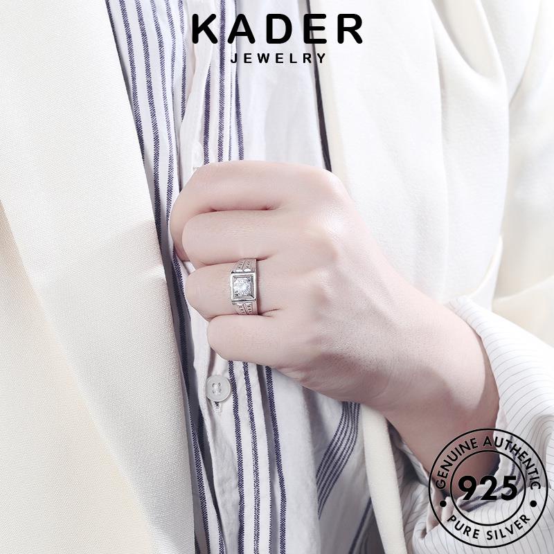 Kader JEWELRY Kim Cương Moissanite Nhẫn Bạc 925 Đơn Giản Nguyên Bản Nam Vàng R775