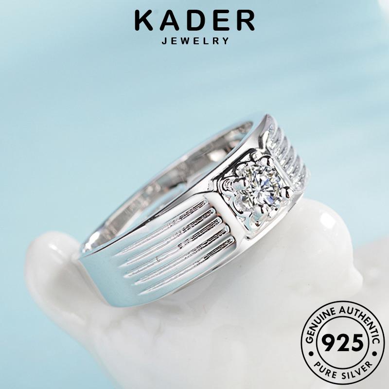 Kader JEWELRY Sọc Moissanite Nam Nguyên Bản 925 Nhẫn Thời Trang Kim Cương Vàng Bạc R803