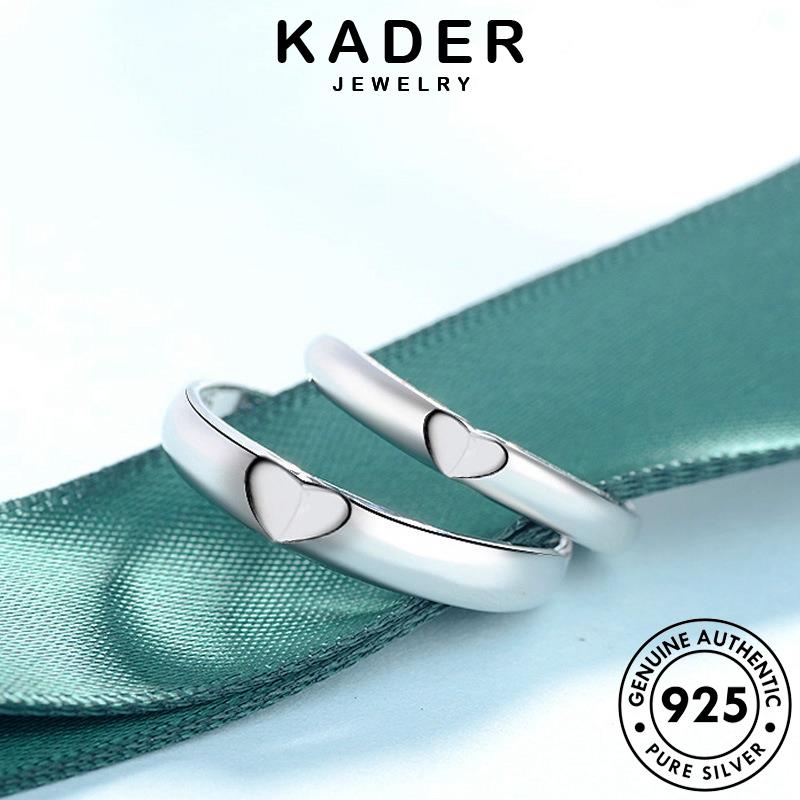 Kader JEWELRY 925 Trái Tim-Trái Tim Moissanite Nhẫn Ban Đầu Cặp Đôi Bạc Kim Cương R823