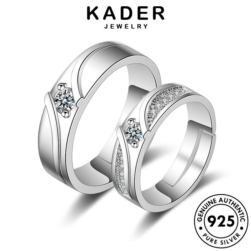 Kader JEWELRY Moissanite Nhẫn Kim Cương Bạc 925 Thời Trang Cặp Đôi Nguyên Bản R847