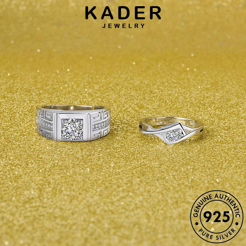 Kader JEWELLY Nhẫn nguyên bản Cặp đôi Bạc 925 Moissanite R1379