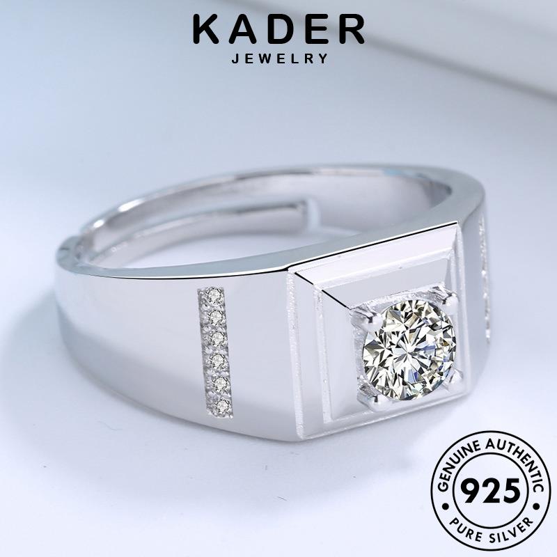 Kader JEWELLY Nhẫn Nam Vàng Nguyên Bản Bạc 925 Kim Cương Thời Trang Moissanite R1428