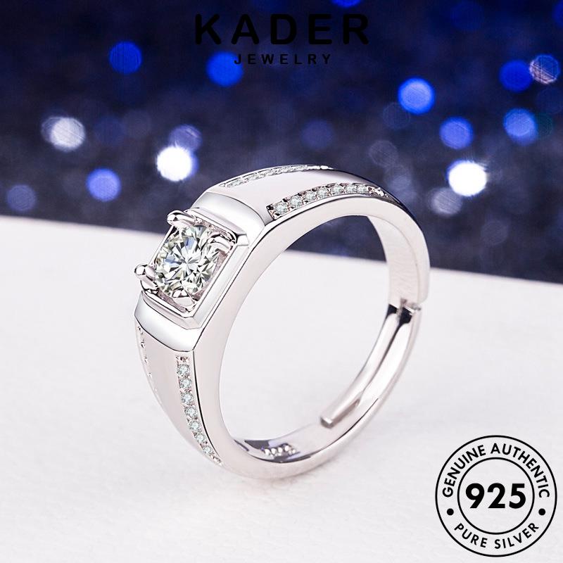 Kader JEWELRY Bạc 925 Nguyên Bản Nam Moissanite Nhẫn Kim Cương Thời Trang R1536