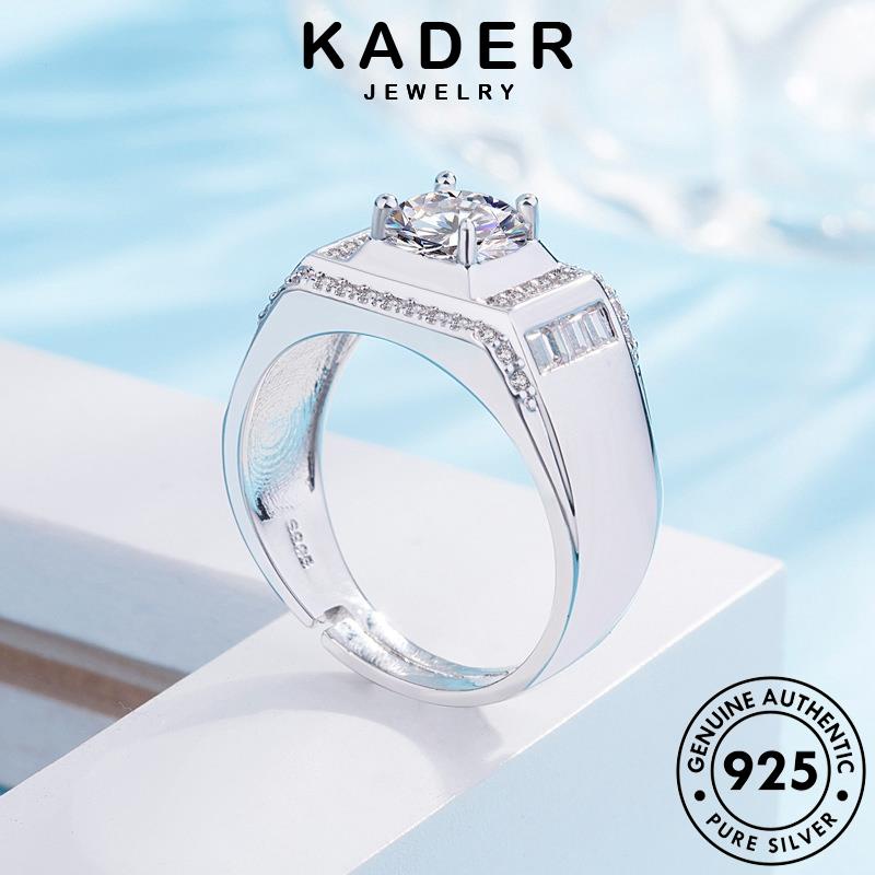Nhẫn kim cương bạc KADER JEWELLRY Nam 925 Chính hãng Moissanite R1576