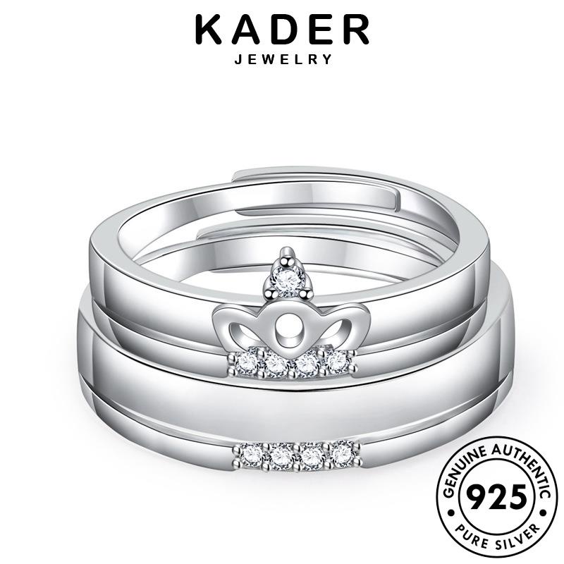 Kader JEWELRY Thái Nhẫn Bạc Cặp Đôi Thời Trang Nguyên Bản Moissanite 925 Kim Cương R1592