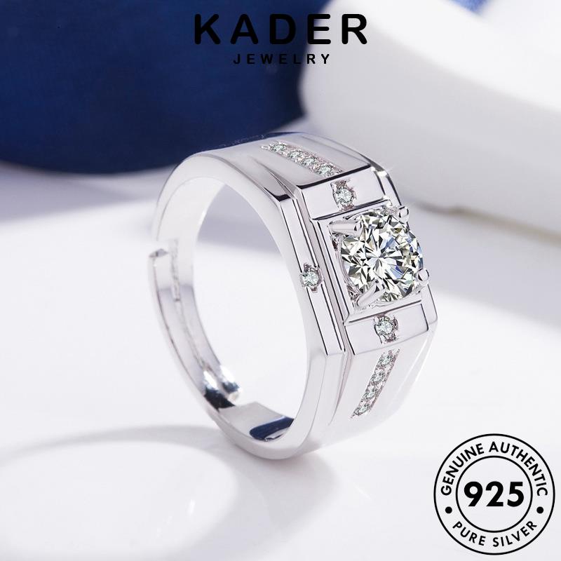 Kader JEWELRY Bạc 925 Nhẫn Vàng Nguyên Bản Nam Thời Trang Moissanite Kim Cương R1595