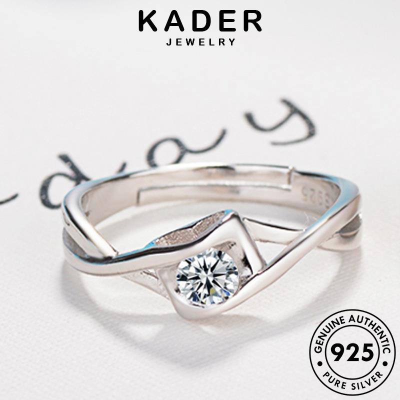 Kader JEWELLY Kiss Original Bạc 925 Nhẫn Thiên Thần Cặp Đôi Kim Cương Moissanite R1678