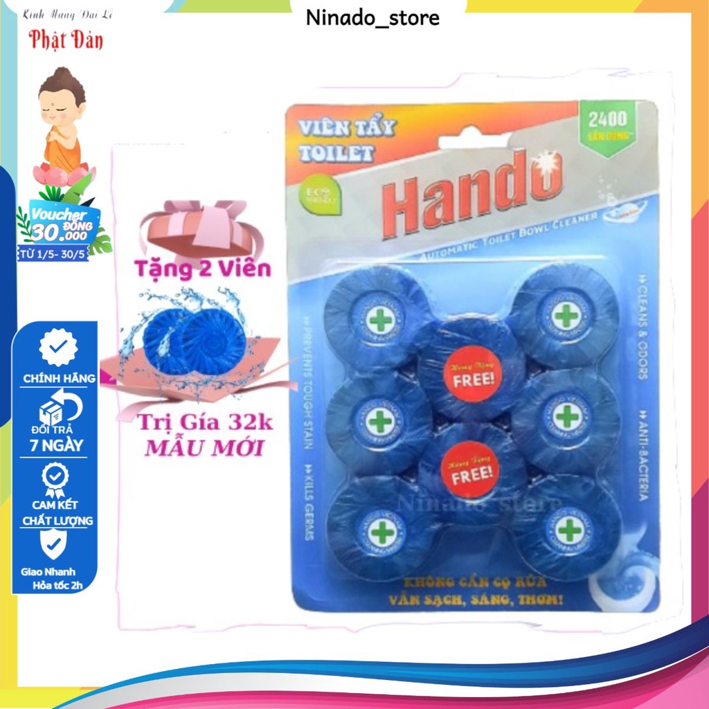 Viên thả bồn cầu tẩy và làm thơm toilet 6 viên
