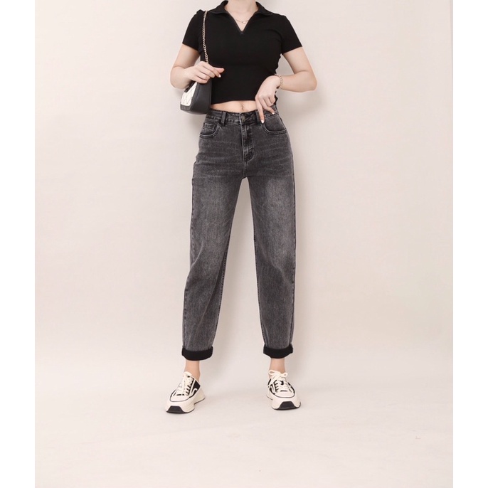 Quần Jean Nữ Boyfriend baggy co dãn thoải mái phong cách năng động trẻ trung 120 CT JEANS